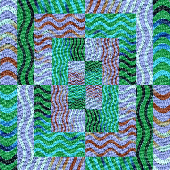 Patterned Lime Mint Green Rug, pat855lblu