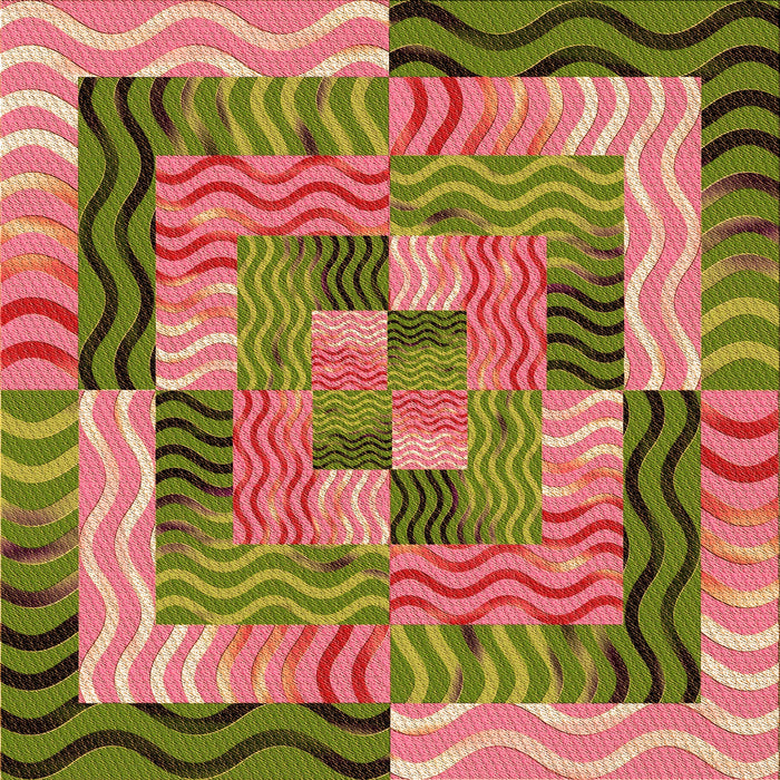 Round Patterned Chestnut Red Rug, pat855org