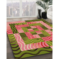 Patterned Chestnut Red Rug, pat855org