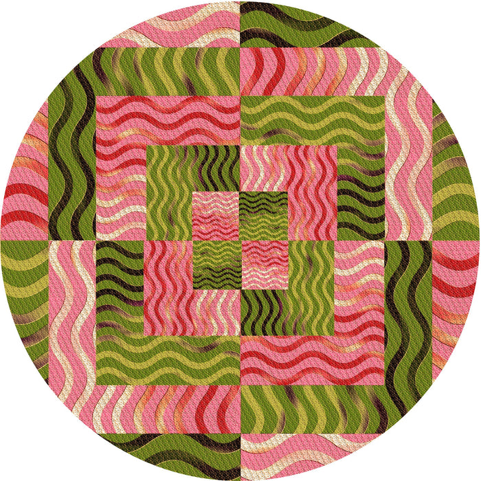 Square Machine Washable Transitional Chestnut Red Rug in a Living Room, wshpat855org