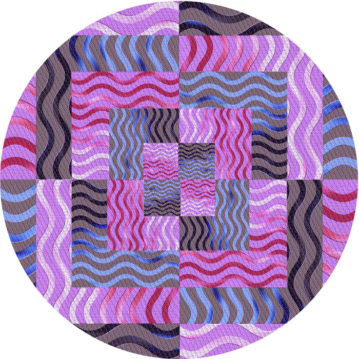 Square Patterned Purple Purple Rug, pat855pur
