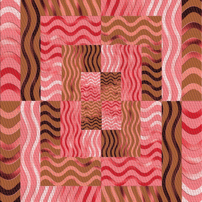 Patterned Red Rug, pat855rd