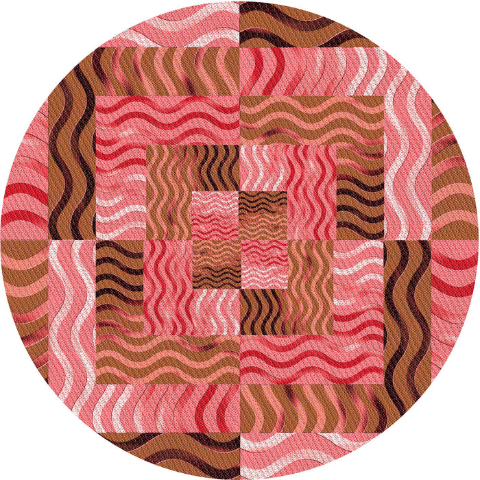 Square Machine Washable Transitional Red Rug in a Living Room, wshpat855rd