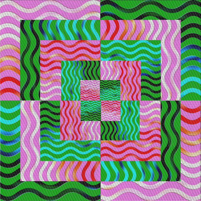 Sideview of Machine Washable Transitional Green Rug, wshpat855