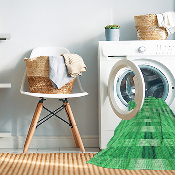 Machine Washable Transitional Neon Green Rug in a Washing Machine, wshpat856grn