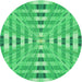 Square Patterned Neon Green Rug, pat856grn