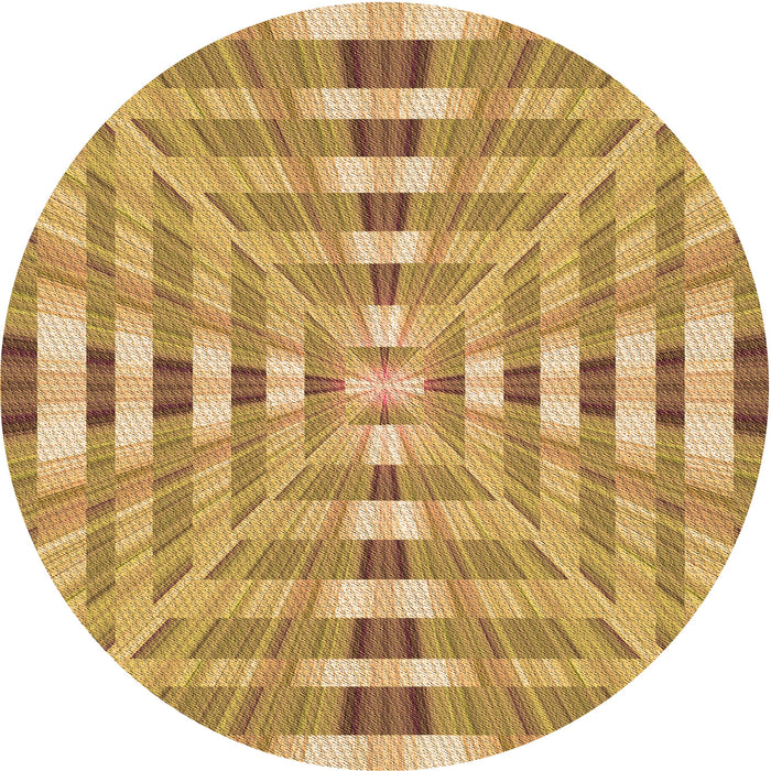 Square Patterned Saffron Yellow Rug, pat856org