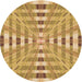 Square Patterned Saffron Yellow Rug, pat856org