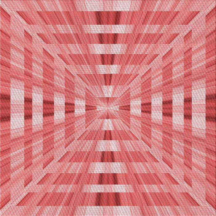 Round Patterned Light Coral Pink Rug, pat856rd