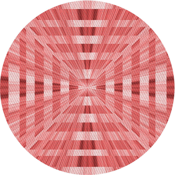Square Patterned Light Coral Pink Rug, pat856rd