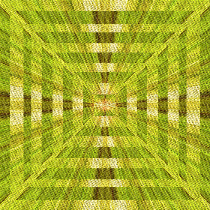 Round Patterned Dark Yellow Green Rug, pat856yw