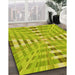 Machine Washable Transitional Dark Yellow Green Rug in a Family Room, wshpat856yw