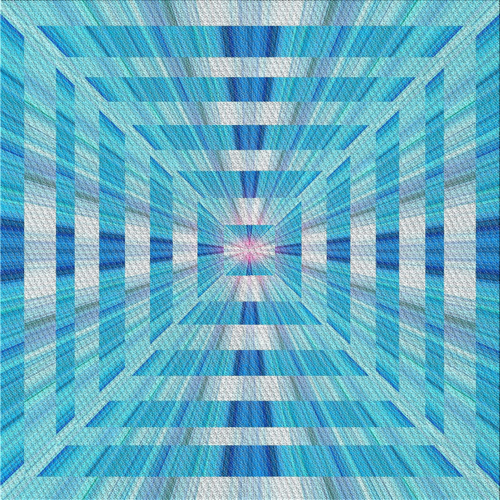 Square Patterned Blue Ivy Blue Modern Rug, pat856