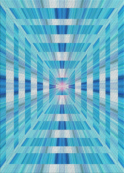 Patterned Blue Ivy Blue Modern Rug, pat856