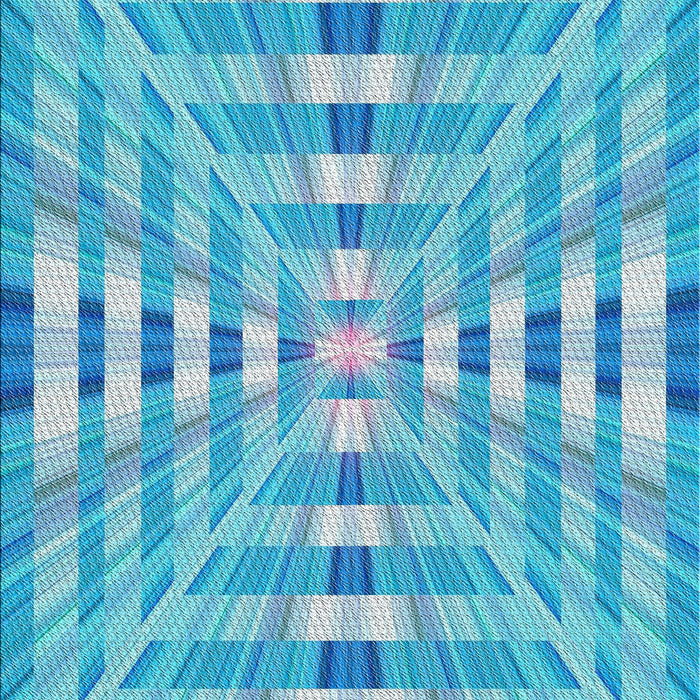 Patterned Blue Ivy Blue Modern Rug, pat856