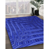 Patterned MediumBlue Rug, pat857blu