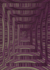 Machine Washable Transitional Rosy-Finch Purple Rug, wshpat857brn