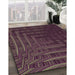 Machine Washable Transitional Rosy-Finch Purple Rug in a Family Room, wshpat857brn