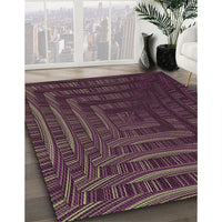 Patterned Rosy-Finch Purple Rug, pat857brn