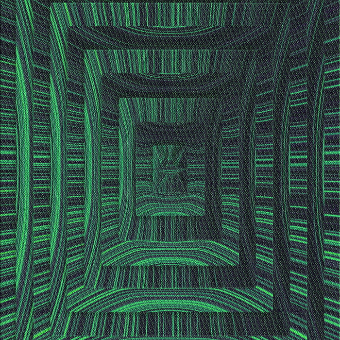 Patterned Dark Slate Grey Green Rug, pat857grn