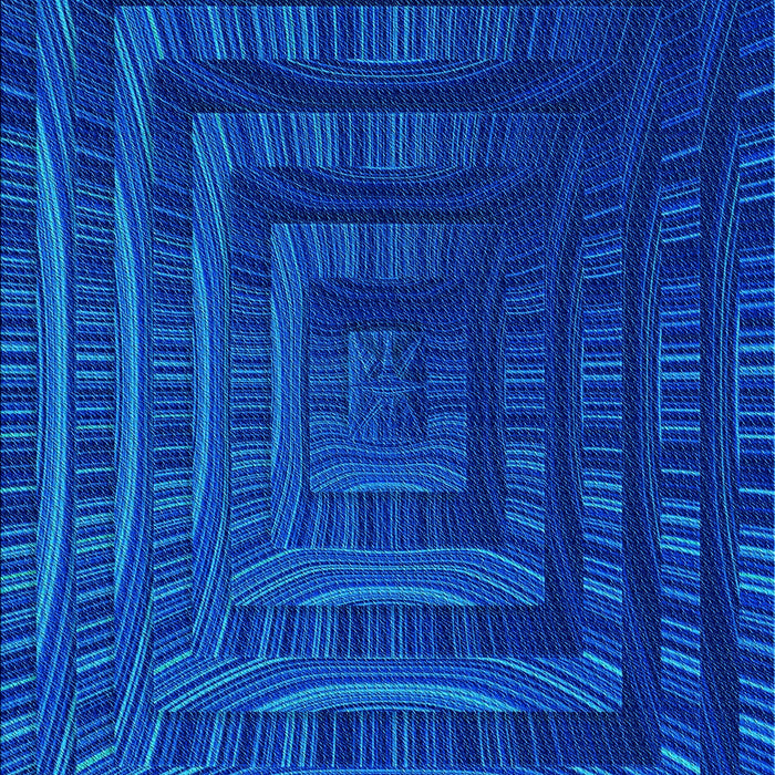 Patterned Neon Blue Rug, pat857lblu