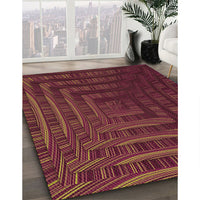 Patterned Chestnut Red Rug, pat857org