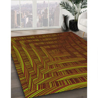 Patterned Dark Red Rug, pat857yw