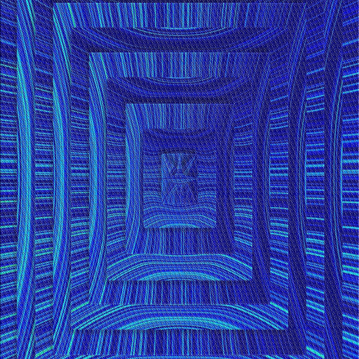 Patterned Blue Modern Rug, pat857