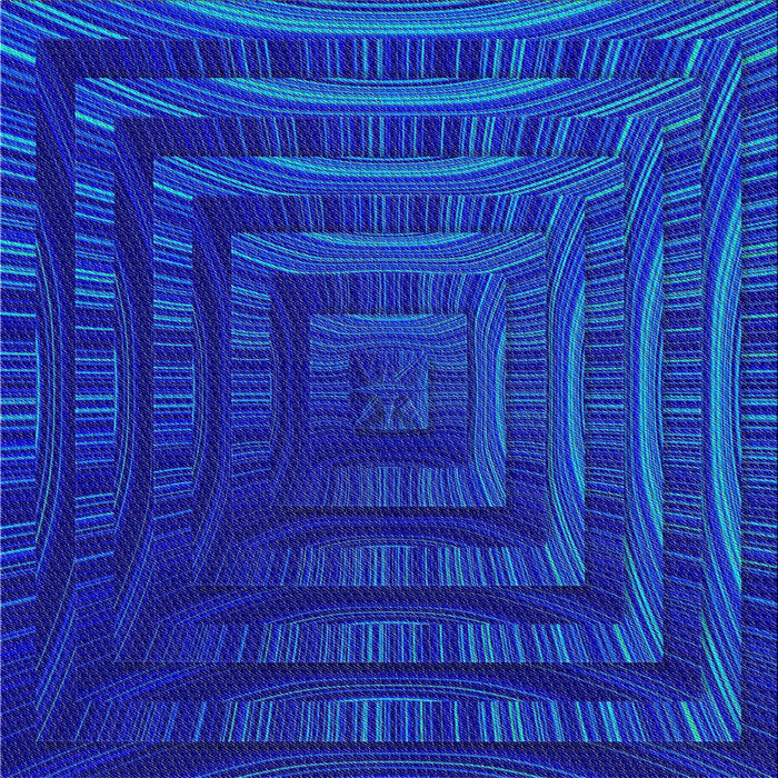 Square Patterned Blue Modern Rug, pat857