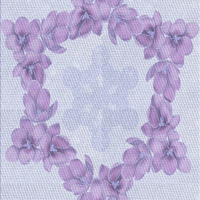 Patterned Purple Mimosa Purple Rug, pat858blu