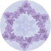 Square Patterned Purple Mimosa Purple Rug, pat858blu