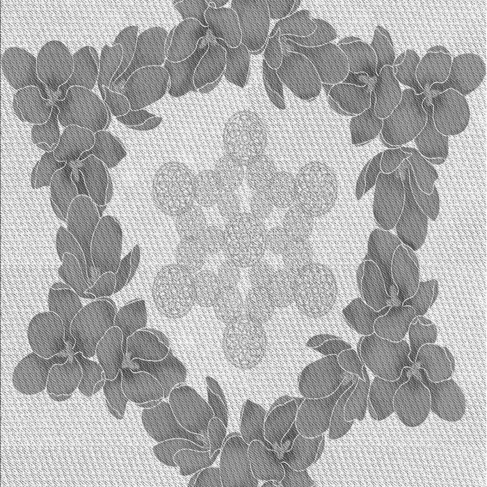 Patterned Gunmetal Gray Rug, pat858gry