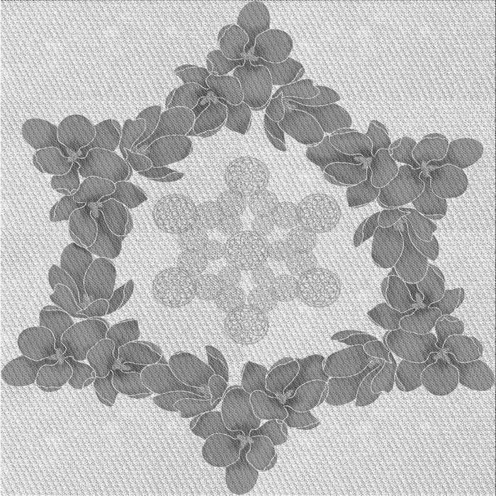 Round Machine Washable Transitional Gunmetal Gray Rug, wshpat858gry