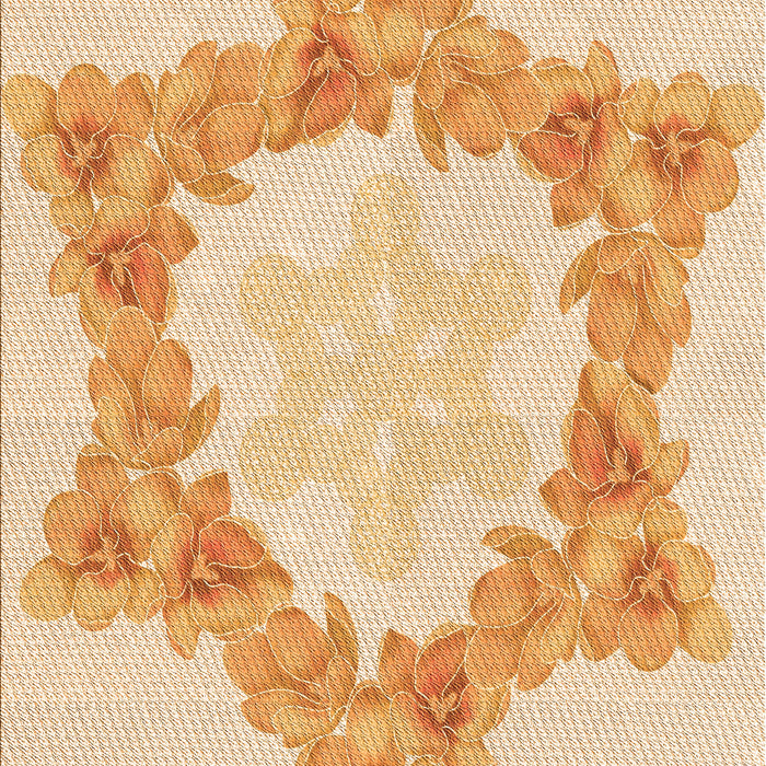 Patterned Khaki Gold Rug, pat858org