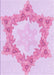Patterned Blossom Pink Rug, pat858pur