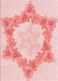 Patterned Light Red Pink Rug, pat858rd