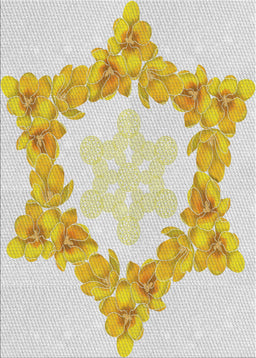 Patterned Copper Green Novelty Rug, pat858