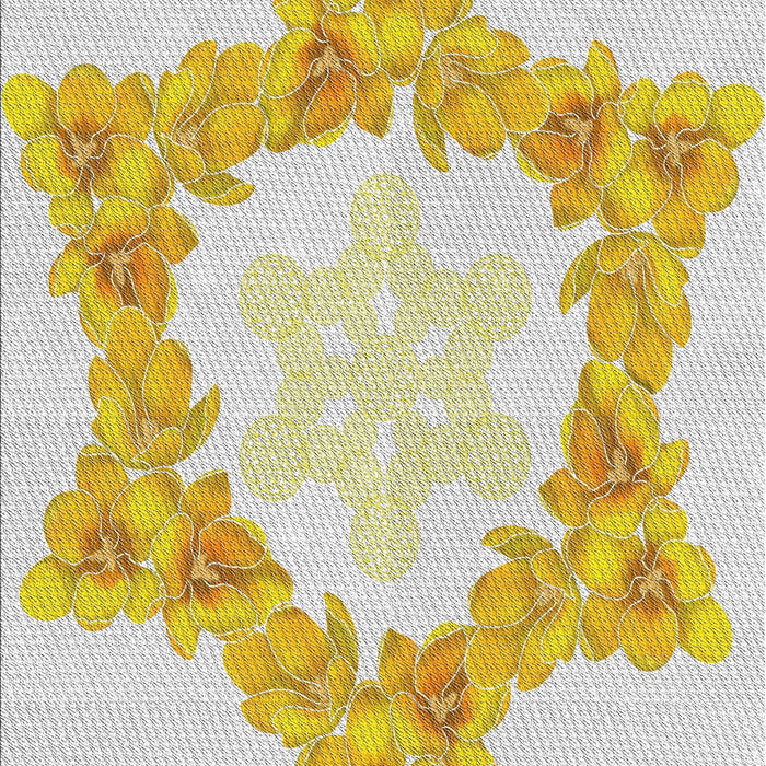 Patterned Copper Green Novelty Rug, pat858