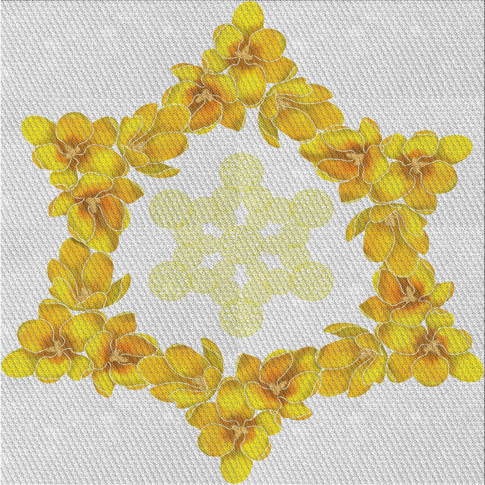 Square Patterned Copper Green Novelty Rug, pat858