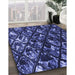 Machine Washable Transitional Light Slate Blue Rug in a Family Room, wshpat859blu