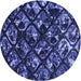 Square Patterned Light Slate Blue Rug, pat859blu