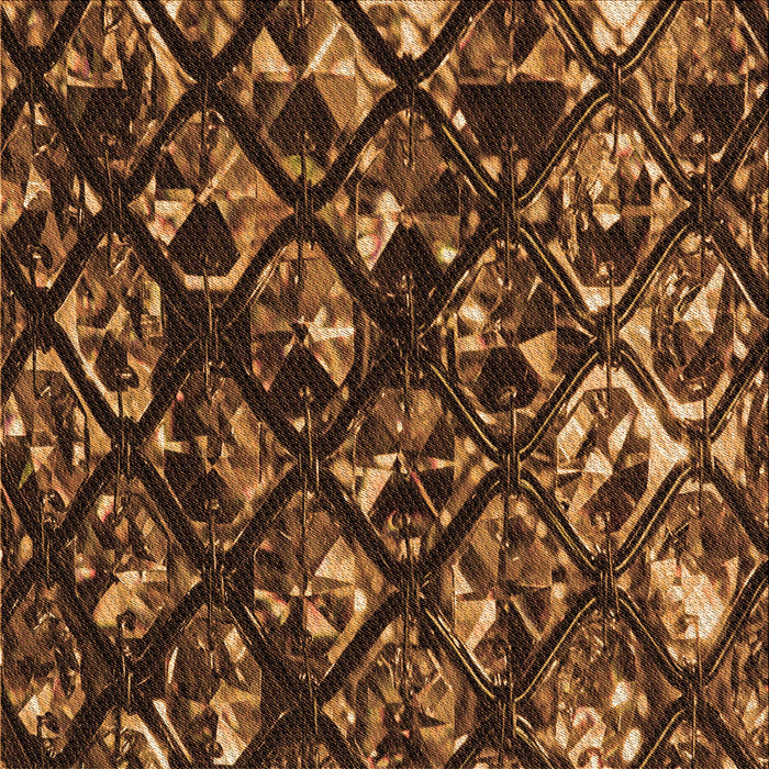 Round Patterned Orange Rug, pat859org