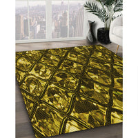 Patterned Black Brown Rug, pat859yw