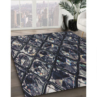 Patterned Silver Gray Novelty Rug, pat859