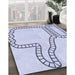 Patterned Lavender Blue Rug in Family Room, pat86blu