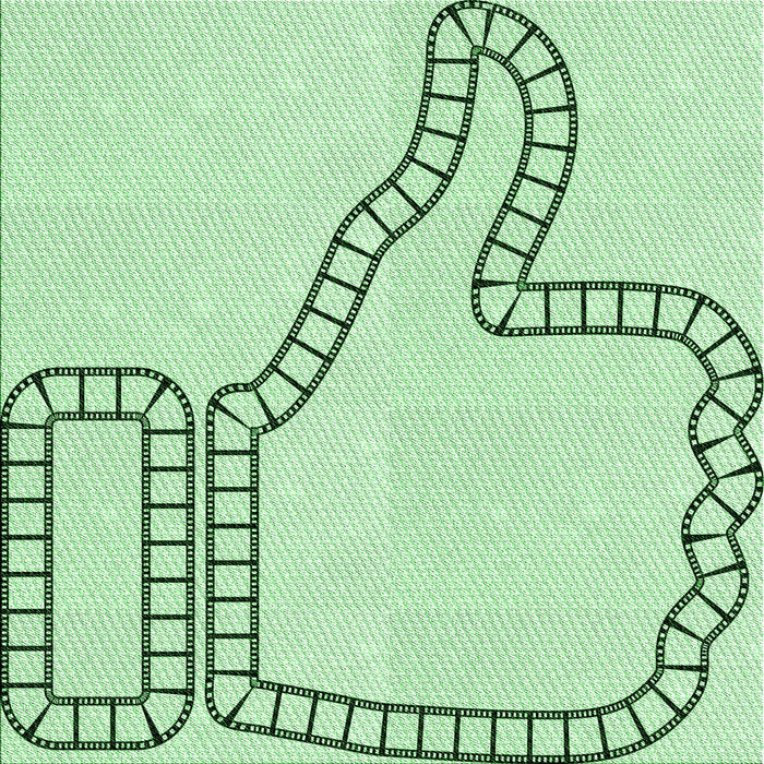 Round Patterned Mint Green Rug, pat86grn