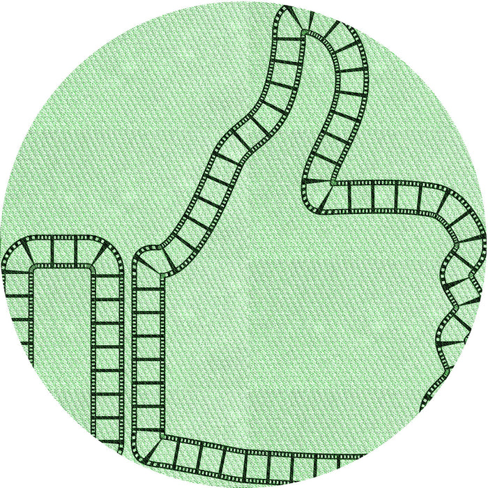 Square Patterned Mint Green Rug, pat86grn