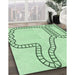 Machine Washable Transitional Mint Green Rug in a Family Room, wshpat86grn