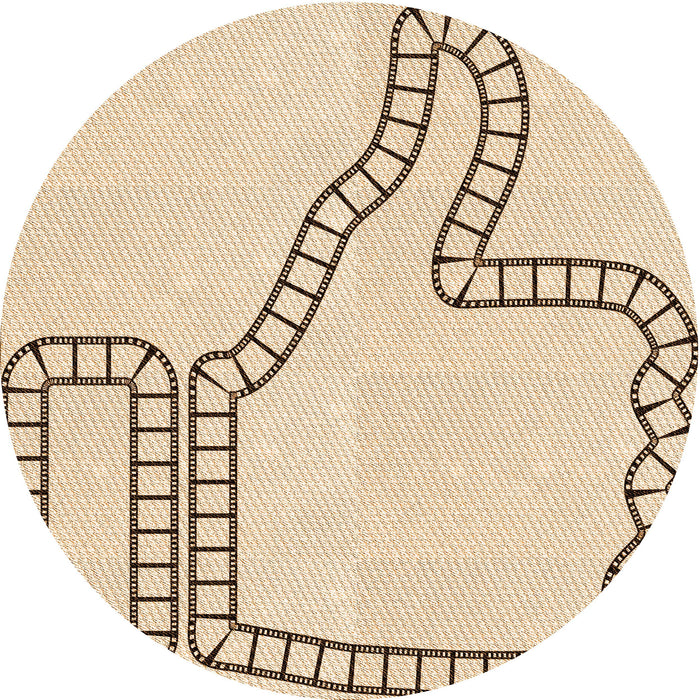 Square Patterned Peru Brown Rug, pat86org