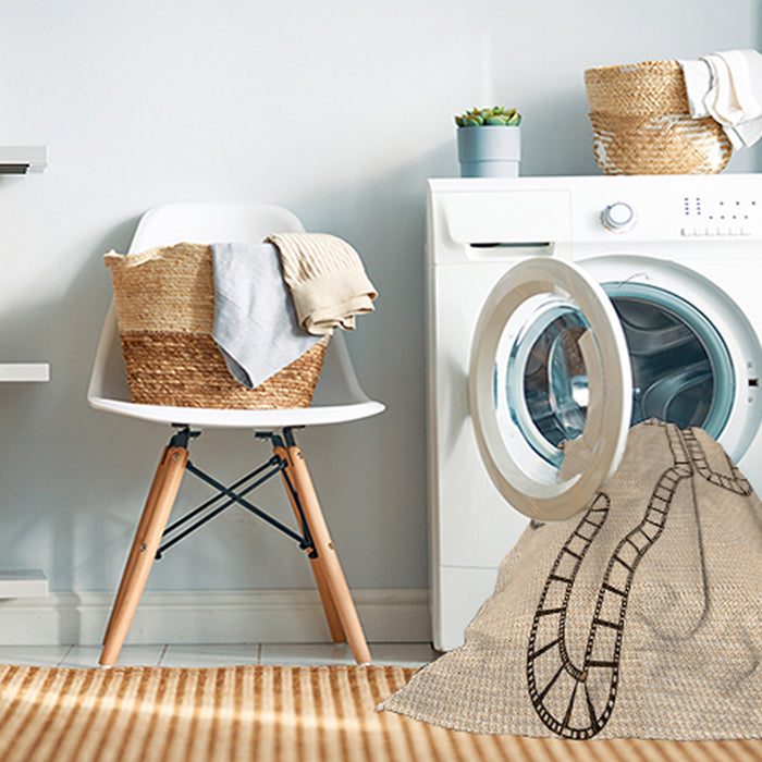 Machine Washable Transitional Peru Brown Rug in a Washing Machine, wshpat86org